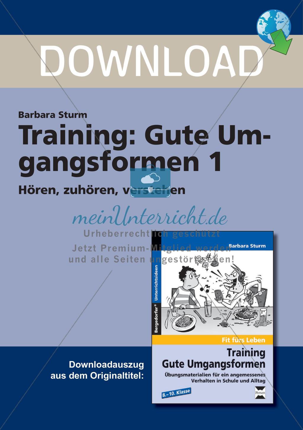 Gute Umgangsformen - Zuhören und Verstehen Preview 1