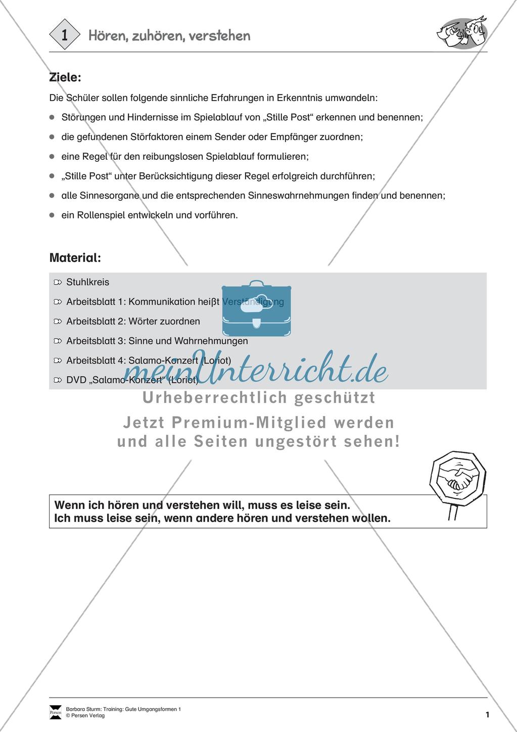 Gute Umgangsformen - Zuhören und Verstehen Preview 2