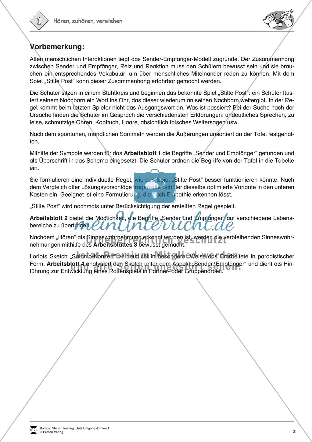 Gute Umgangsformen - Zuhören und Verstehen Preview 3