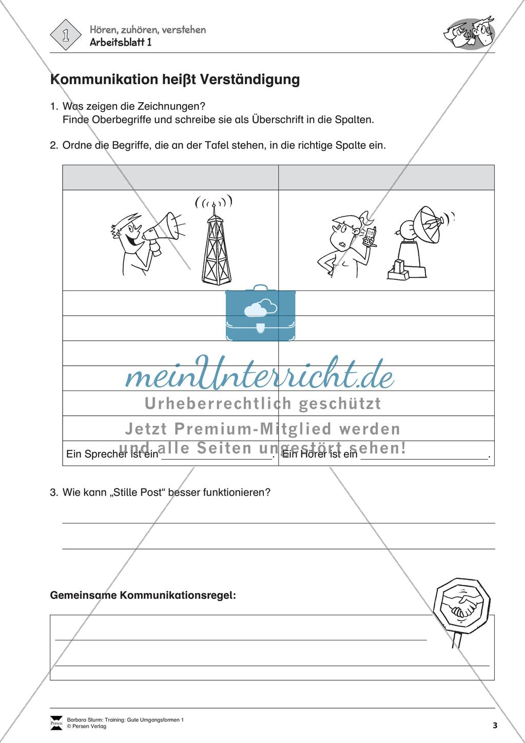 Gute Umgangsformen - Zuhören und Verstehen Preview 4