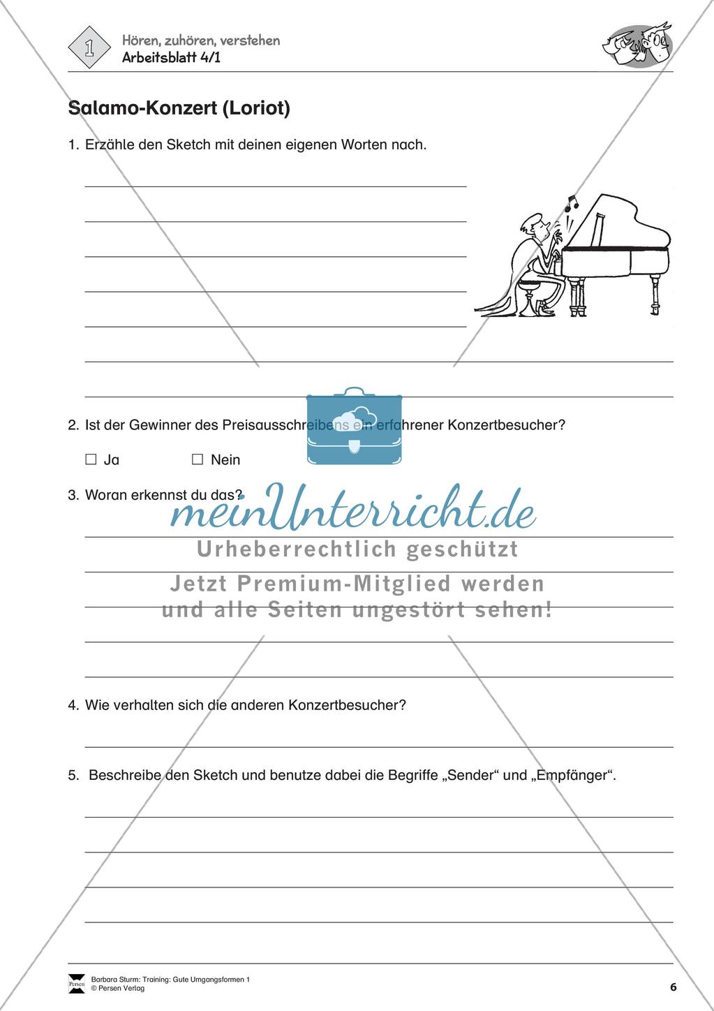 Gute Umgangsformen - Zuhören und Verstehen Preview 7