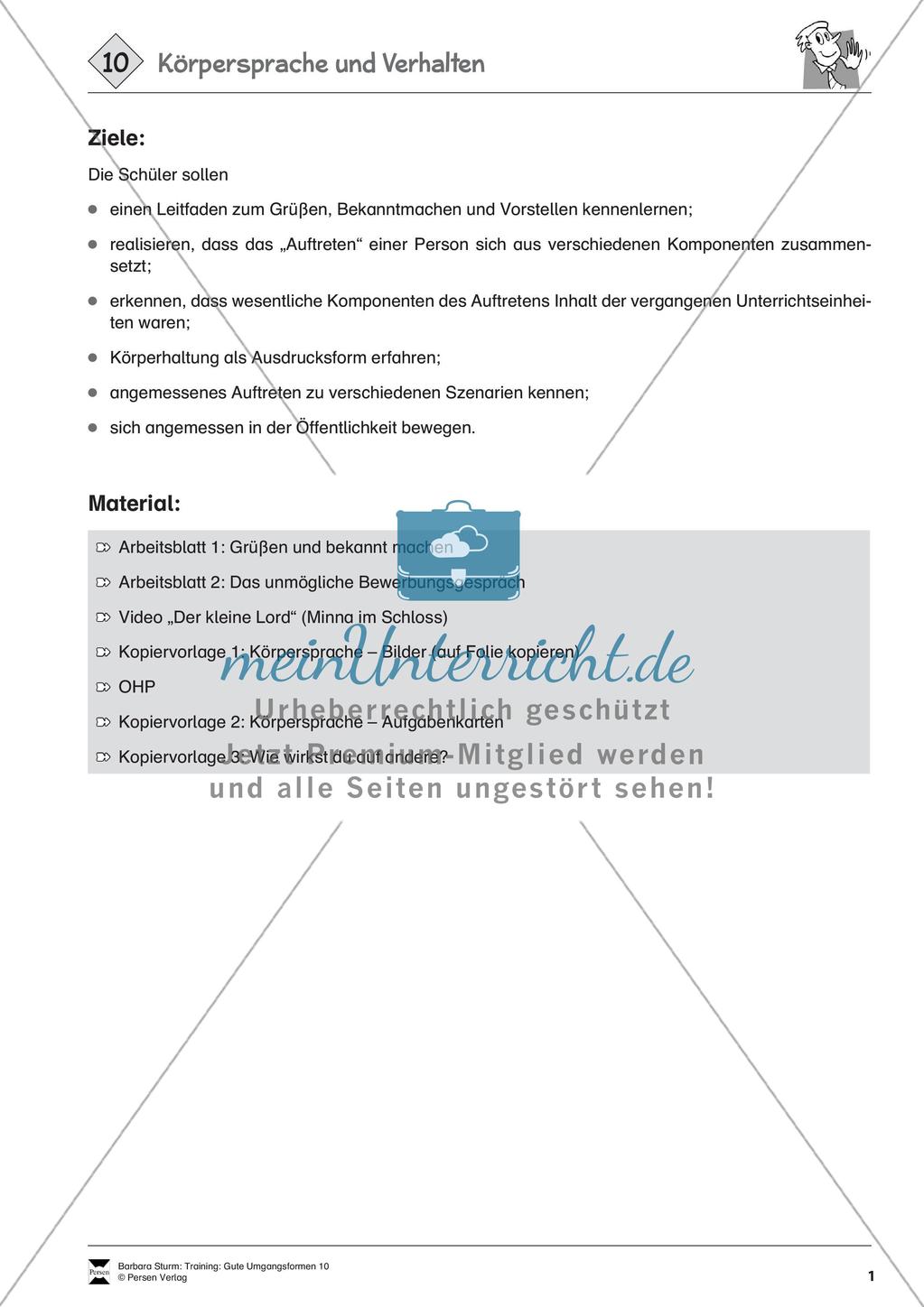 Gute Umgangsformen: Körpersprache und Verhalten Preview 2