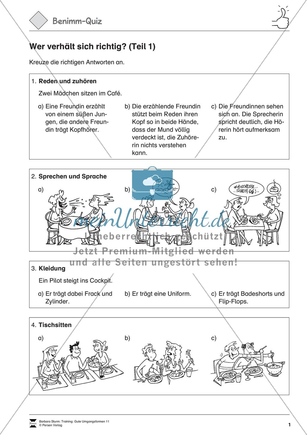 Gute Umgangsformen: Benimm-Quiz Preview 2