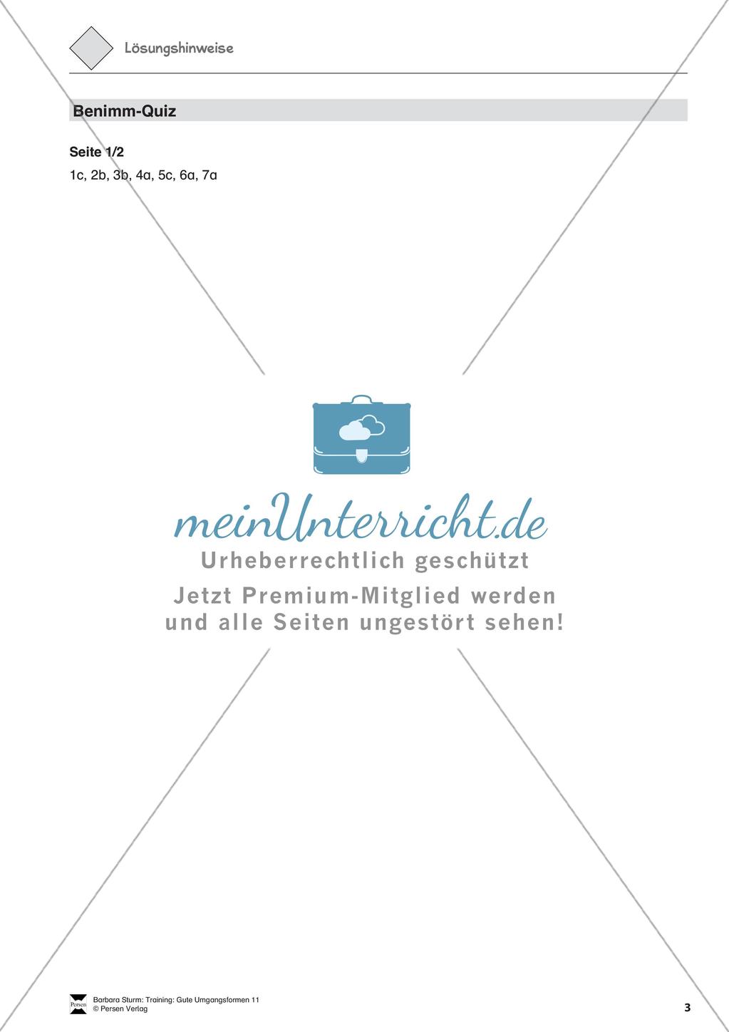 Gute Umgangsformen: Benimm-Quiz Preview 4