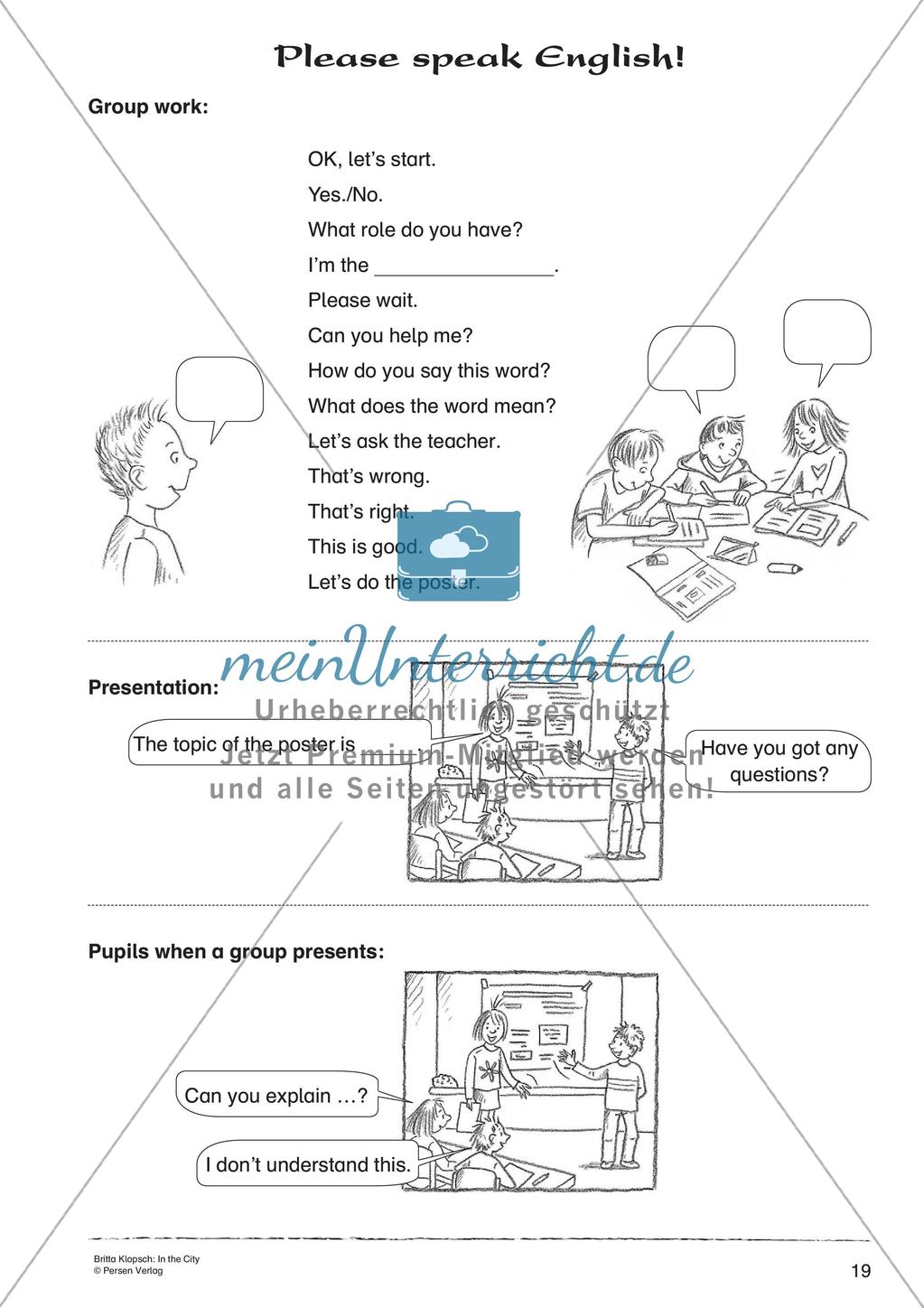 Wortschatzarbeit: In the City Preview 21