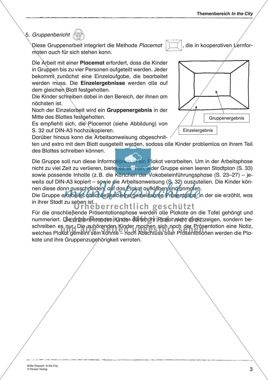 Wortschatzarbeit: In the City Preview 5