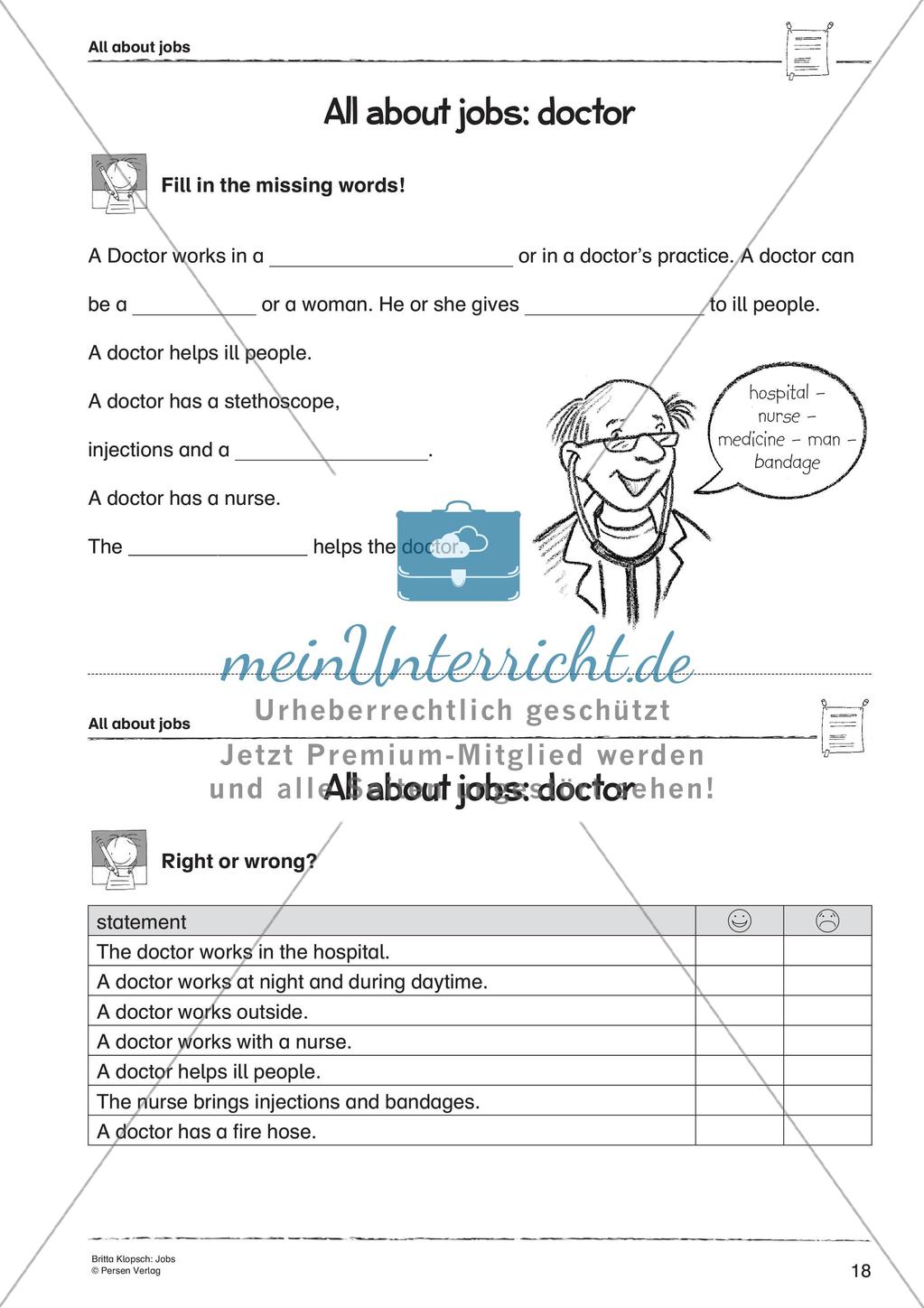 Wortschatzarbeit: Jobs Preview 20