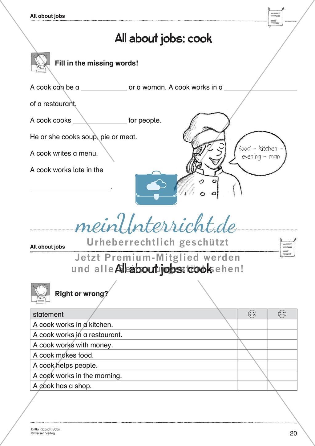 Wortschatzarbeit: Jobs Preview 22