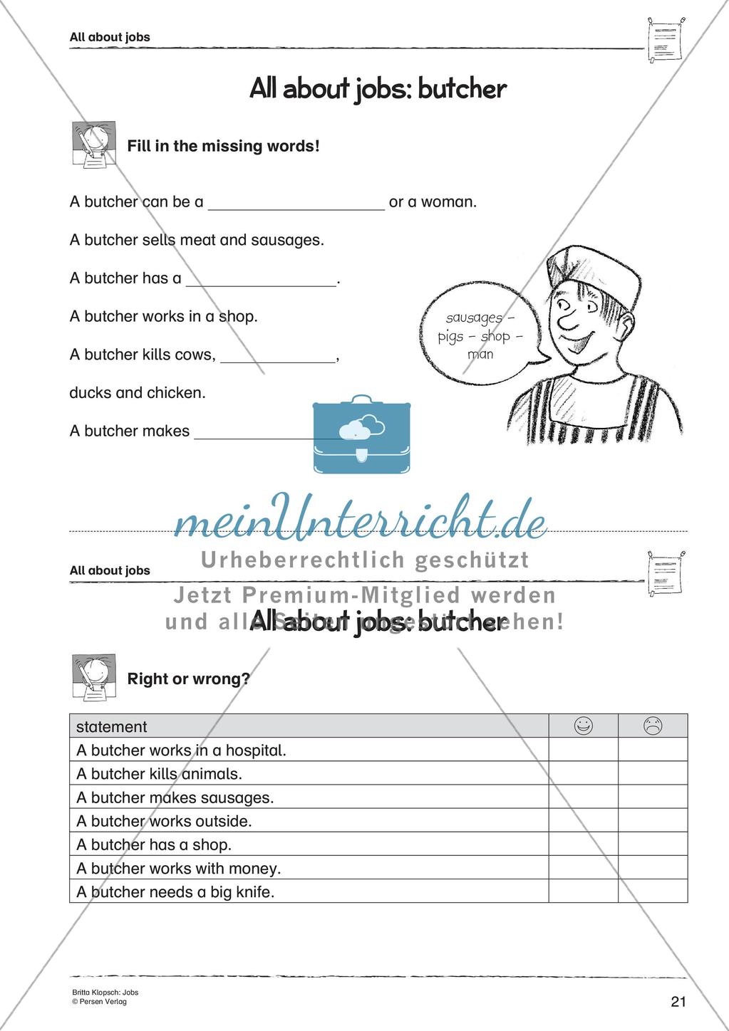 Wortschatzarbeit: Jobs Preview 23
