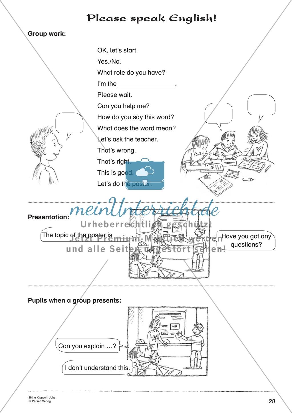 Wortschatzarbeit: Jobs Preview 30