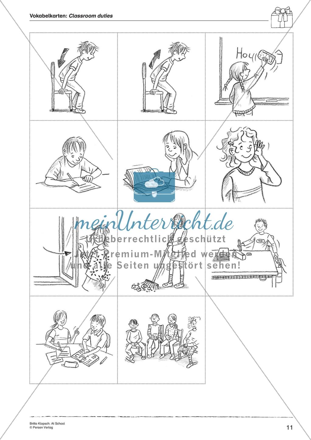 Wortschatzarbeit: At School Preview 13