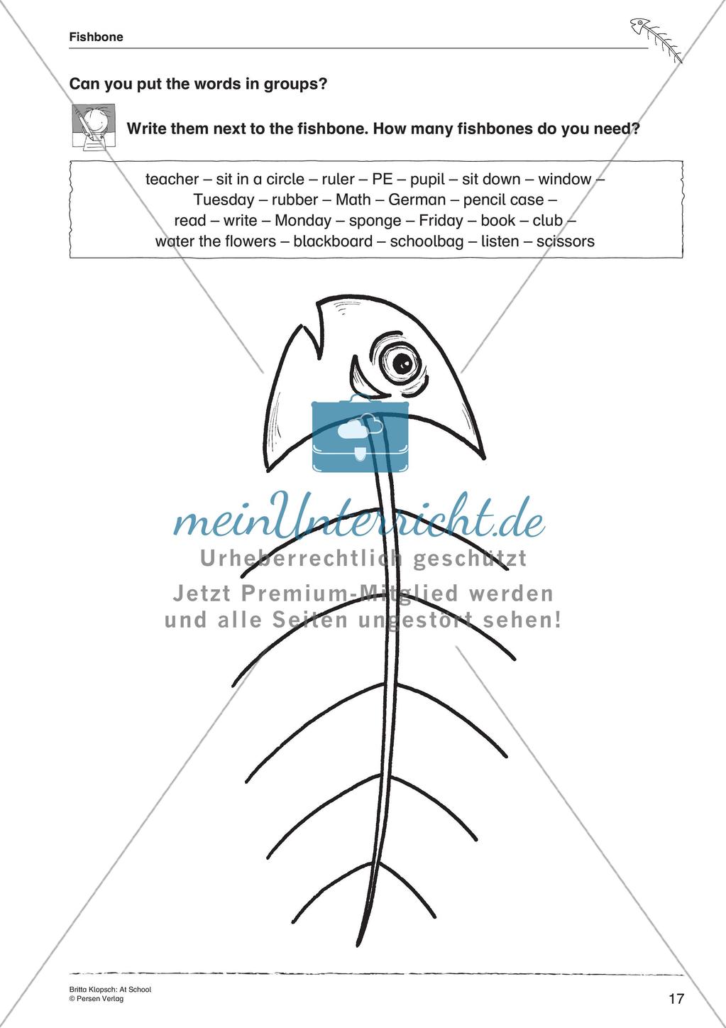 Wortschatzarbeit: At School Preview 19