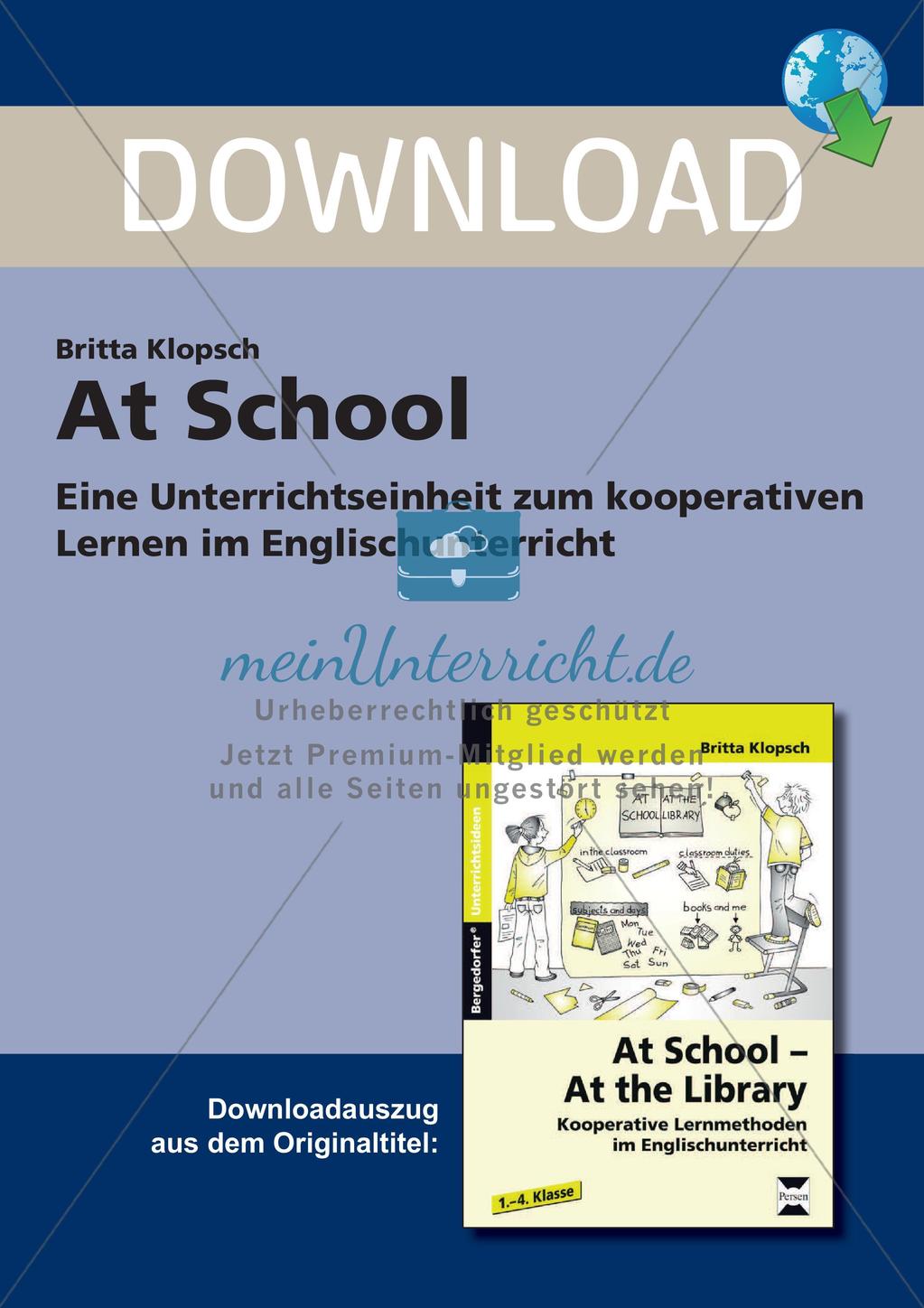 Wortschatzarbeit: At School Preview 1