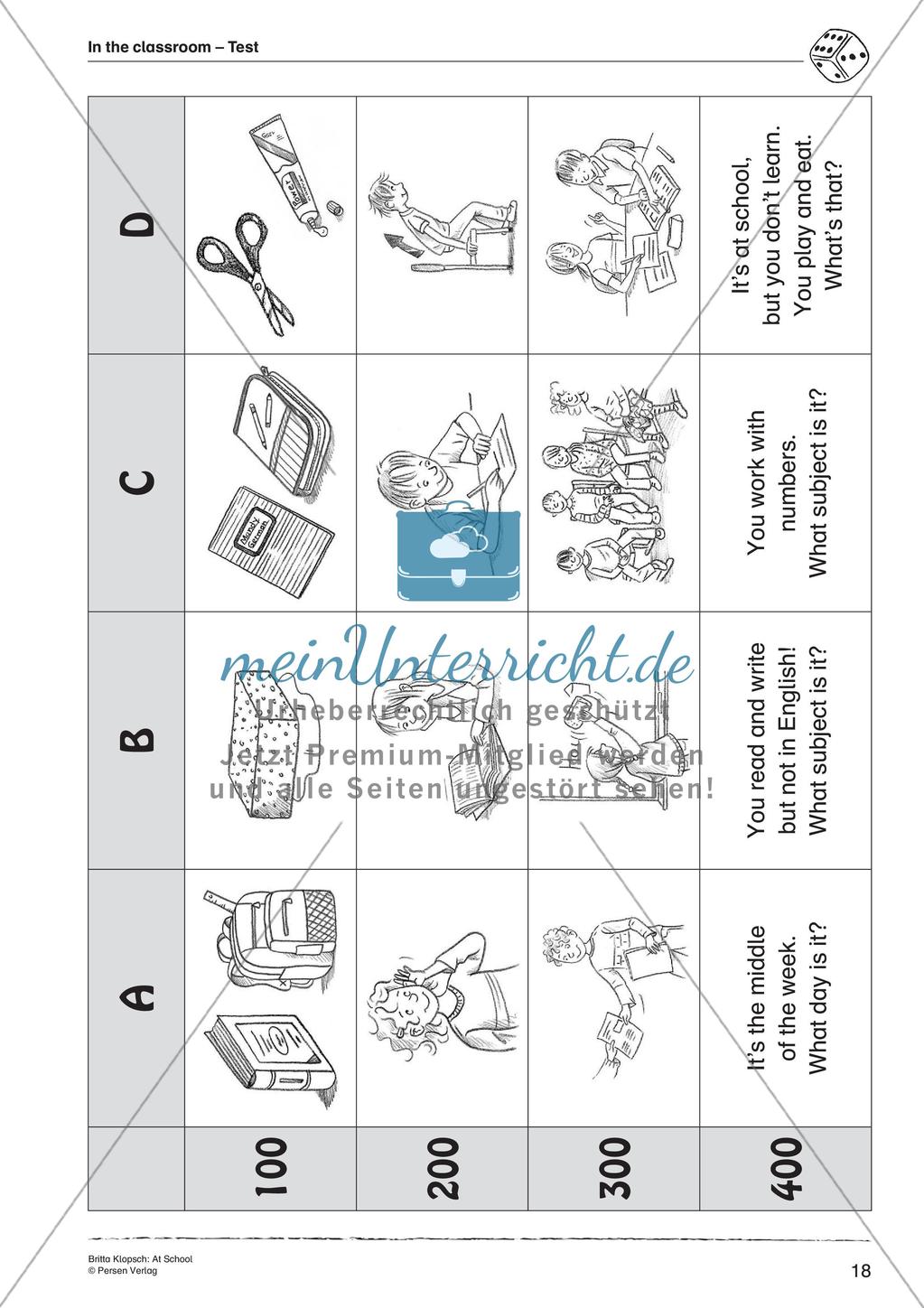 Wortschatzarbeit: At School Preview 20