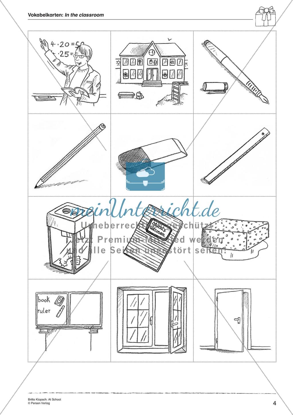 Wortschatzarbeit: At School Preview 6