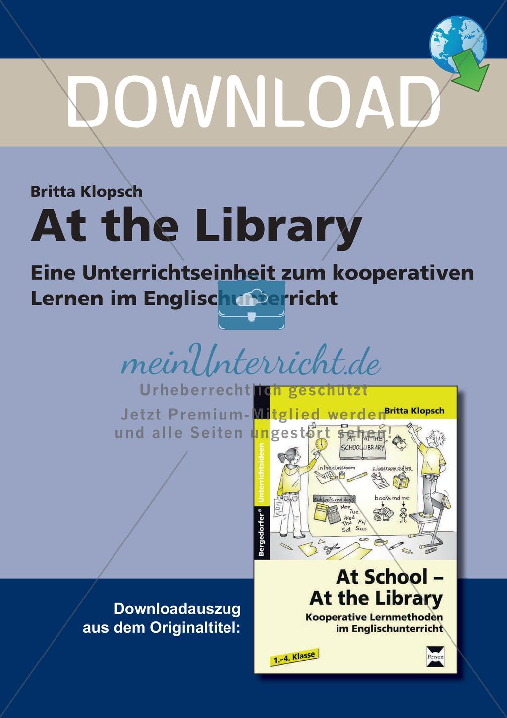 Wortschatzarbeit: At the Library Preview 1