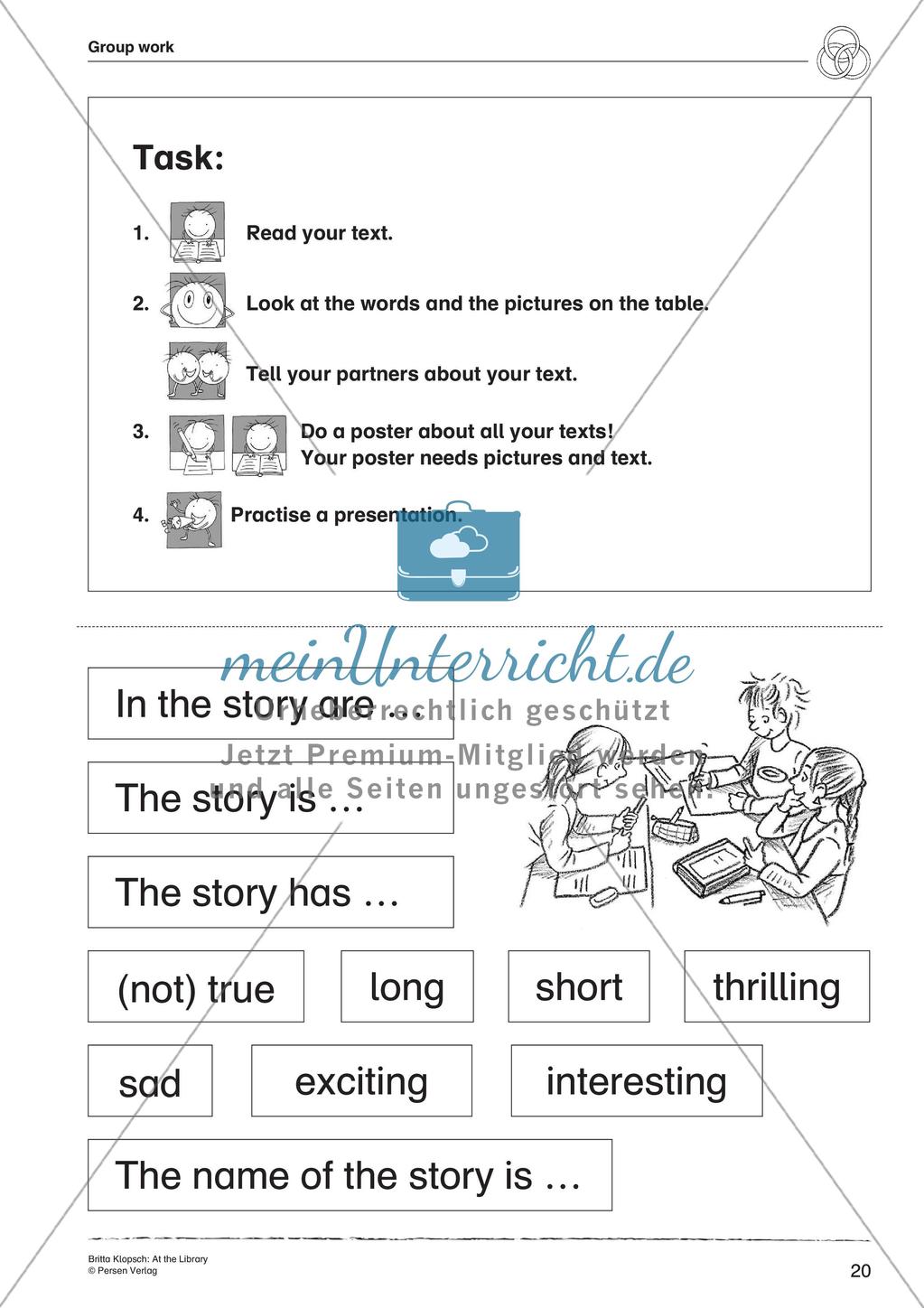 Wortschatzarbeit: At the Library Preview 22