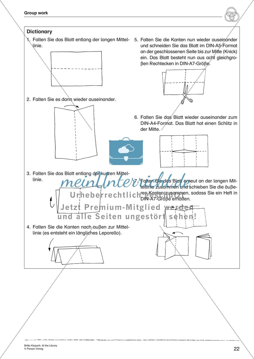 Wortschatzarbeit: At the Library Preview 24