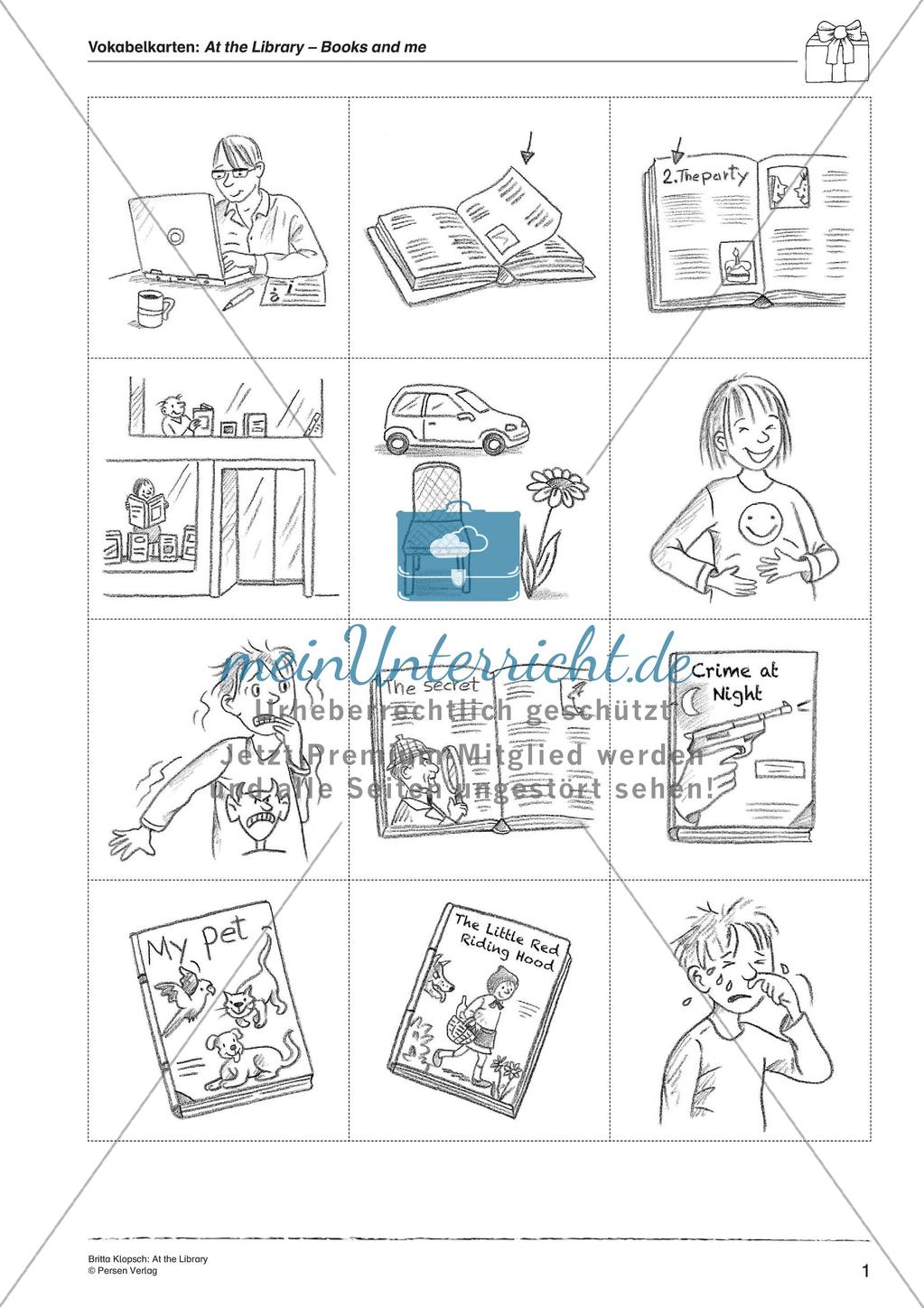 Wortschatzarbeit: At the Library Preview 3