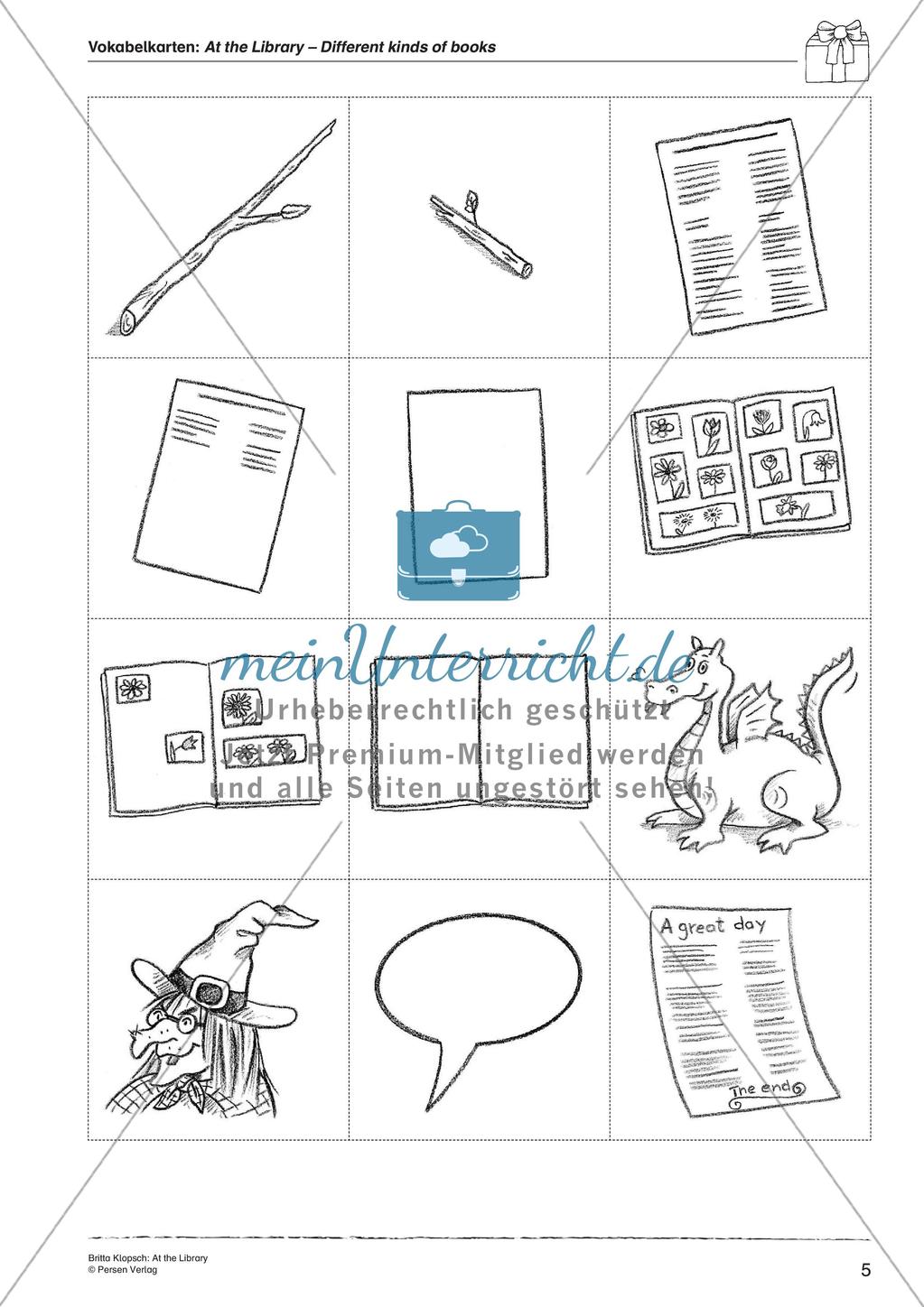Wortschatzarbeit: At the Library Preview 7