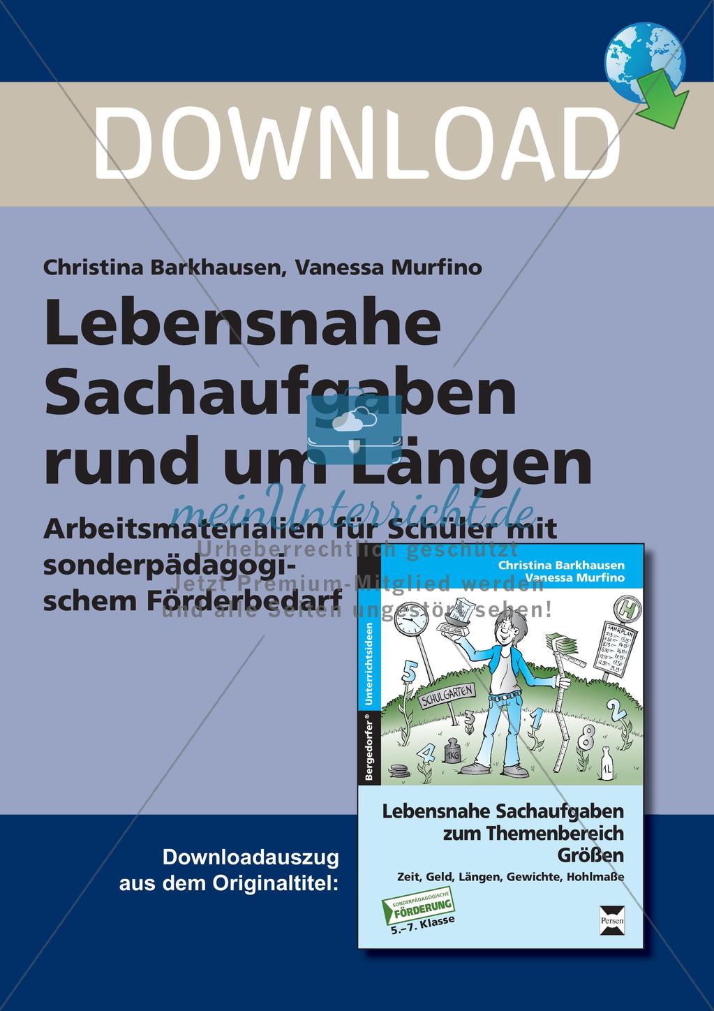 Sachaufgaben: Längen Preview 1