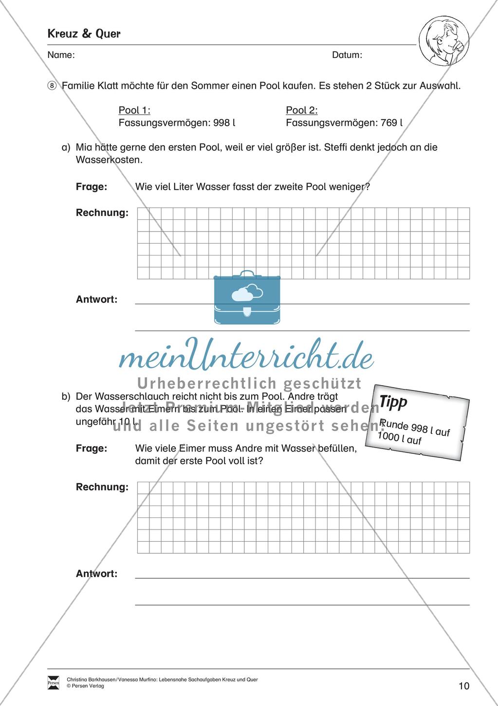 Gemischte Sachaufgaben Preview 12