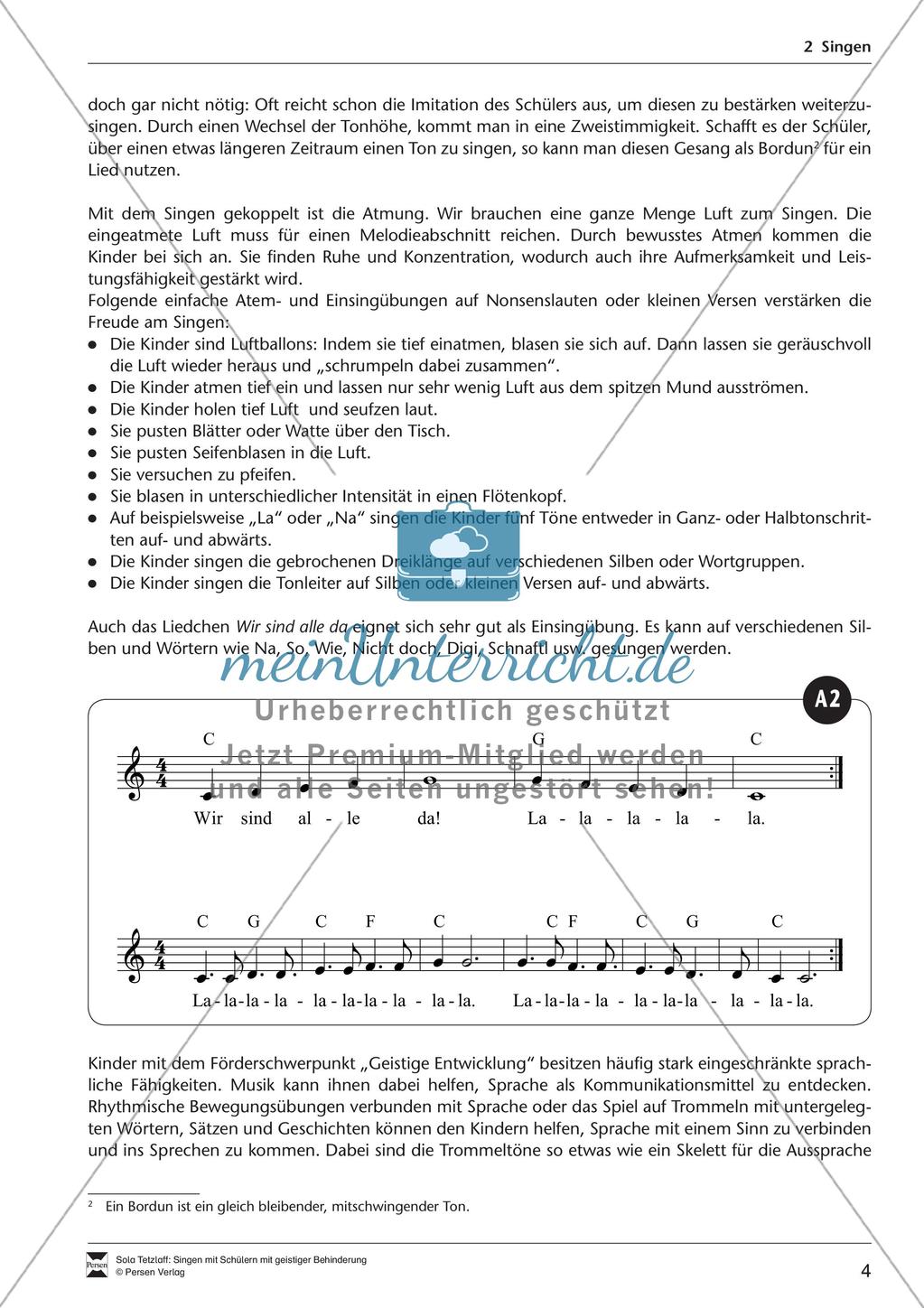 Singen im Förderbereich