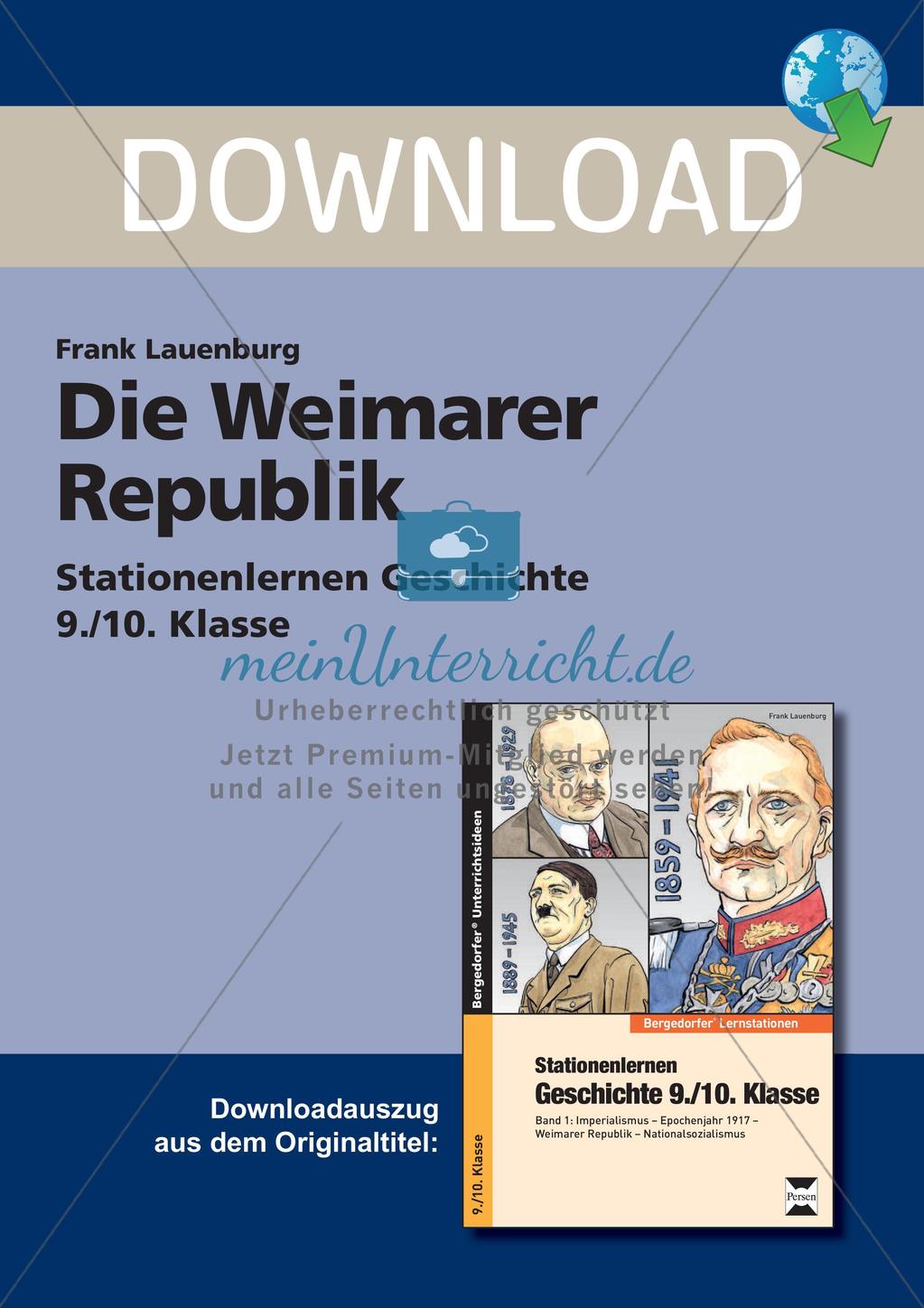 Die Weimarer Republik Preview 1