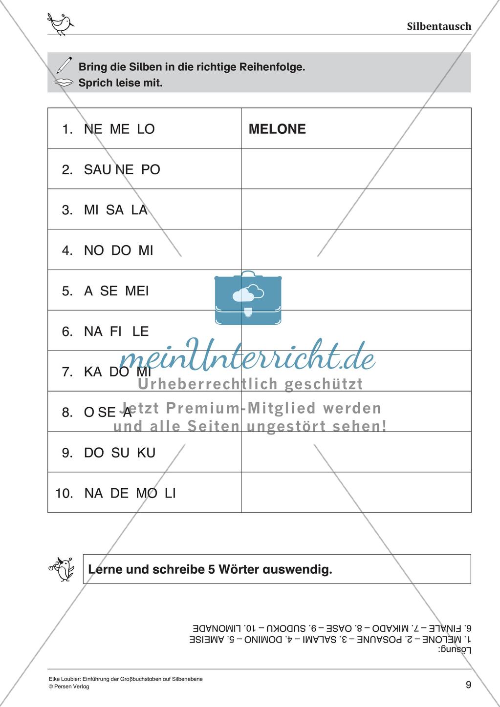 Schreiben von Großbuchstaben auf Silbenebene Preview 11