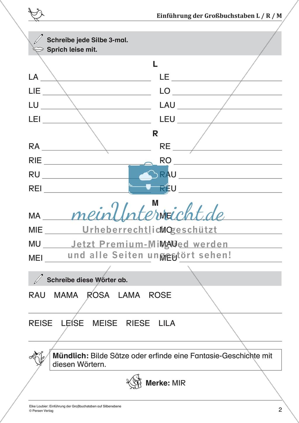 Schreiben von Großbuchstaben auf Silbenebene Preview 4