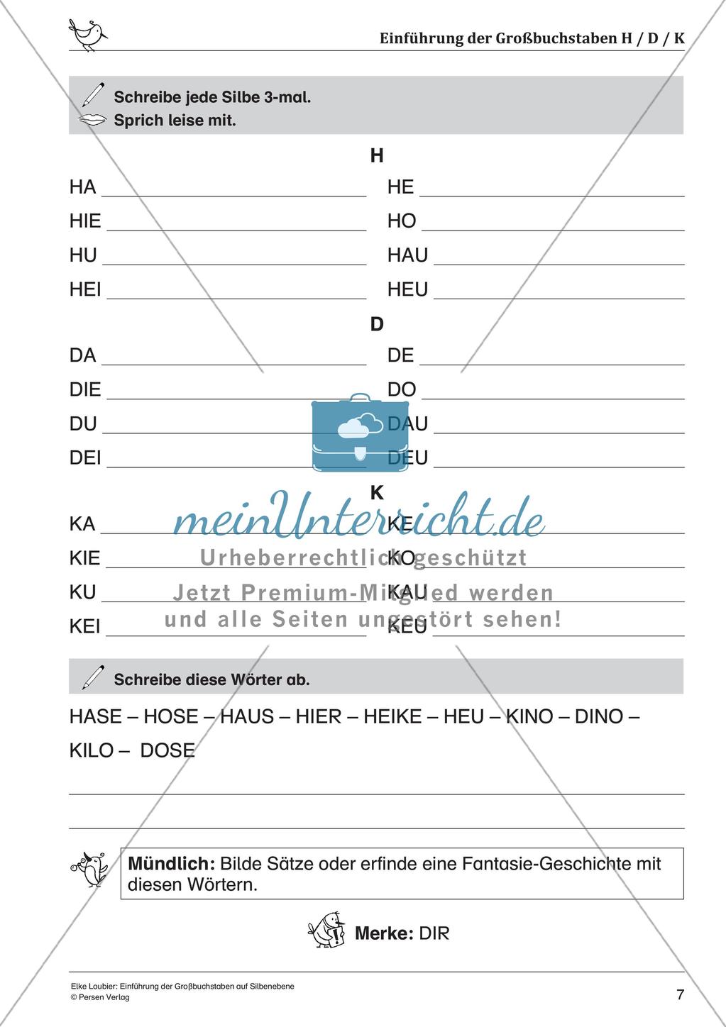 Schreiben von Großbuchstaben auf Silbenebene Preview 9
