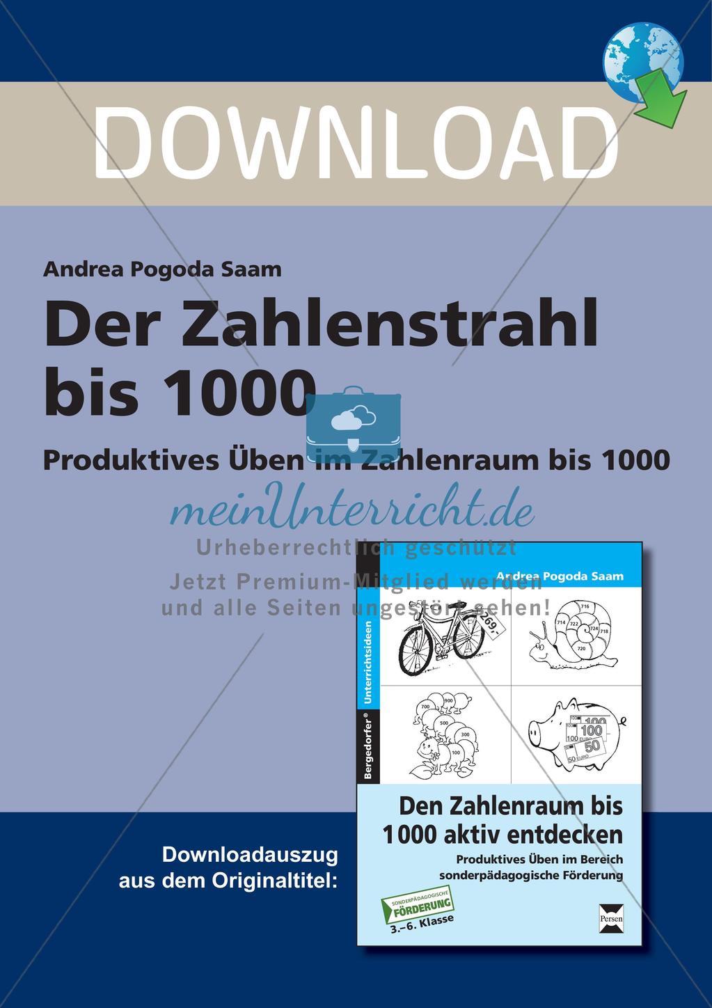 Der Zahlenstrahl bis 1000 Preview 1