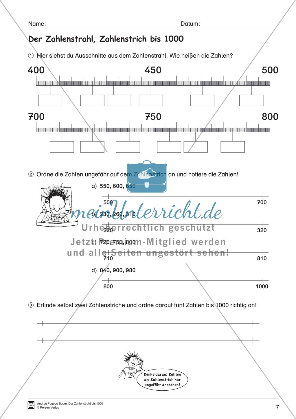 Der Zahlenstrahl bis 1000 Preview 9