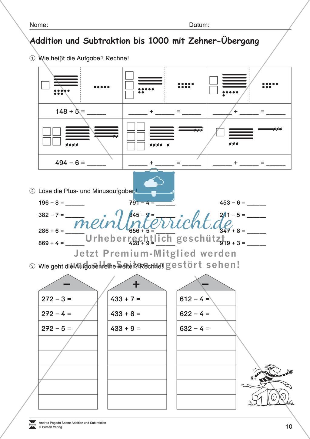 Addition und Subtraktion Preview 12
