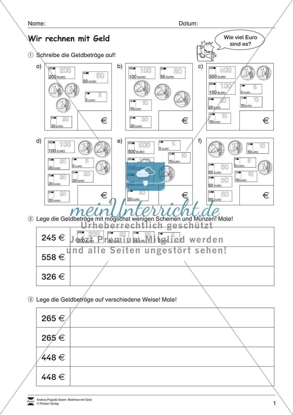 Rechnen mit Geld Preview 3