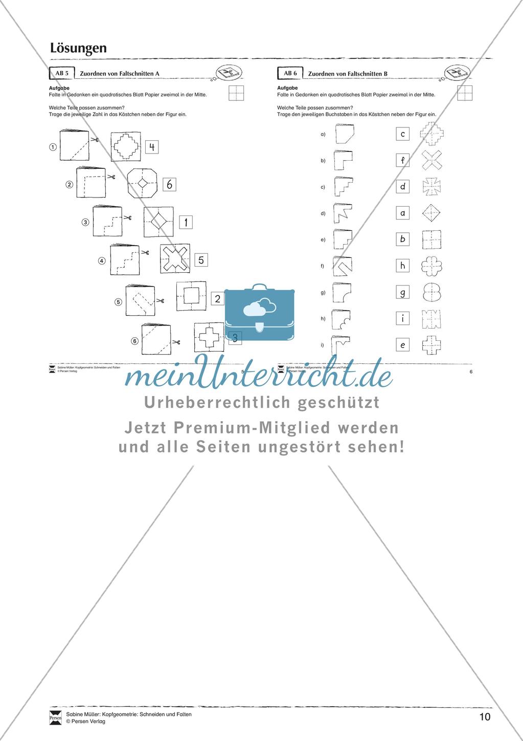 Kopfgeometrie: Schneiden und Falten Preview 12