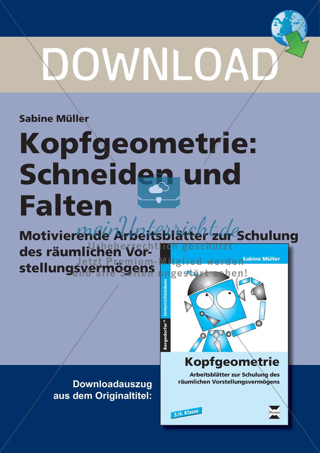 Kopfgeometrie: Schneiden und Falten Preview 1