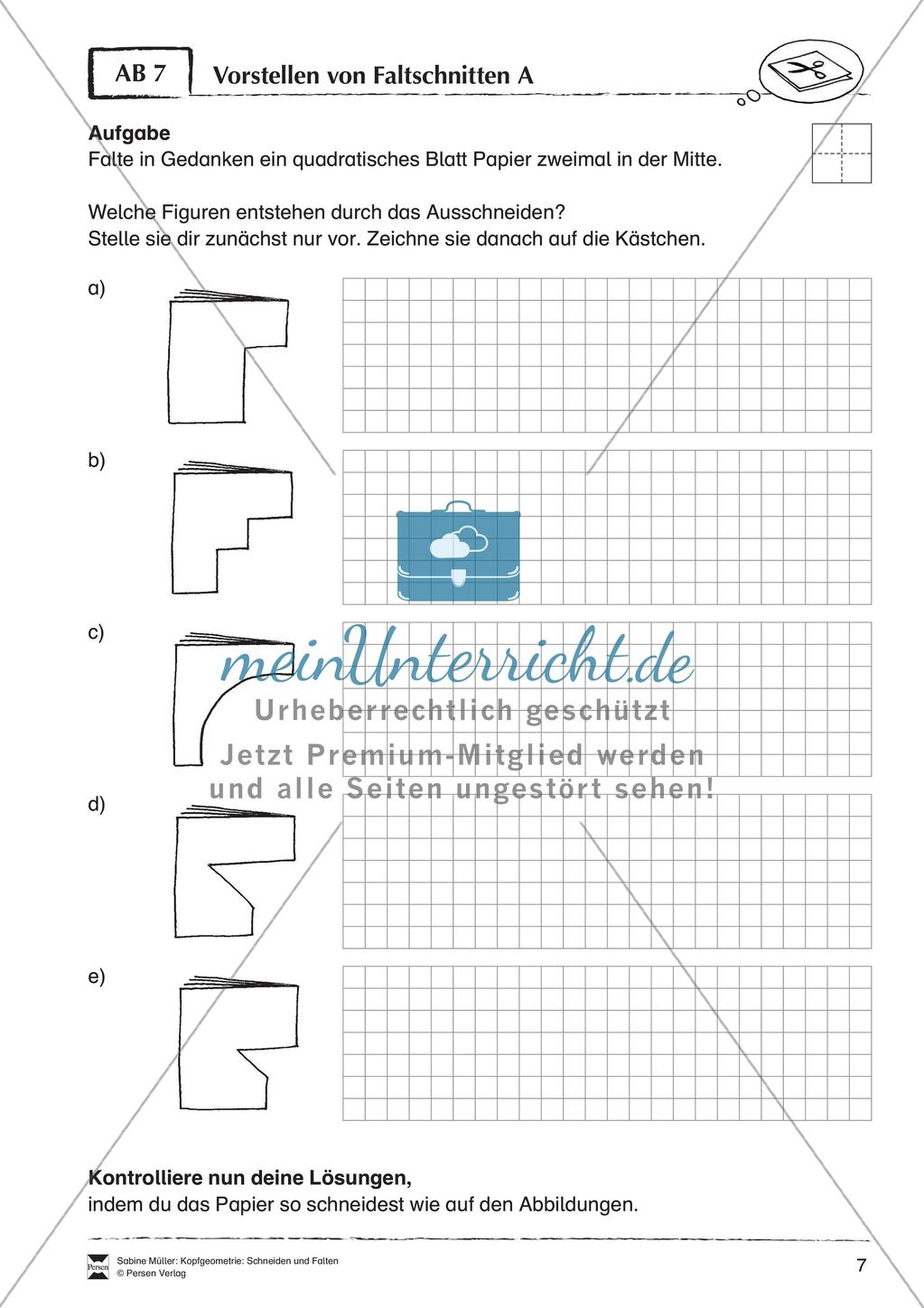 Kopfgeometrie: Schneiden und Falten Preview 9