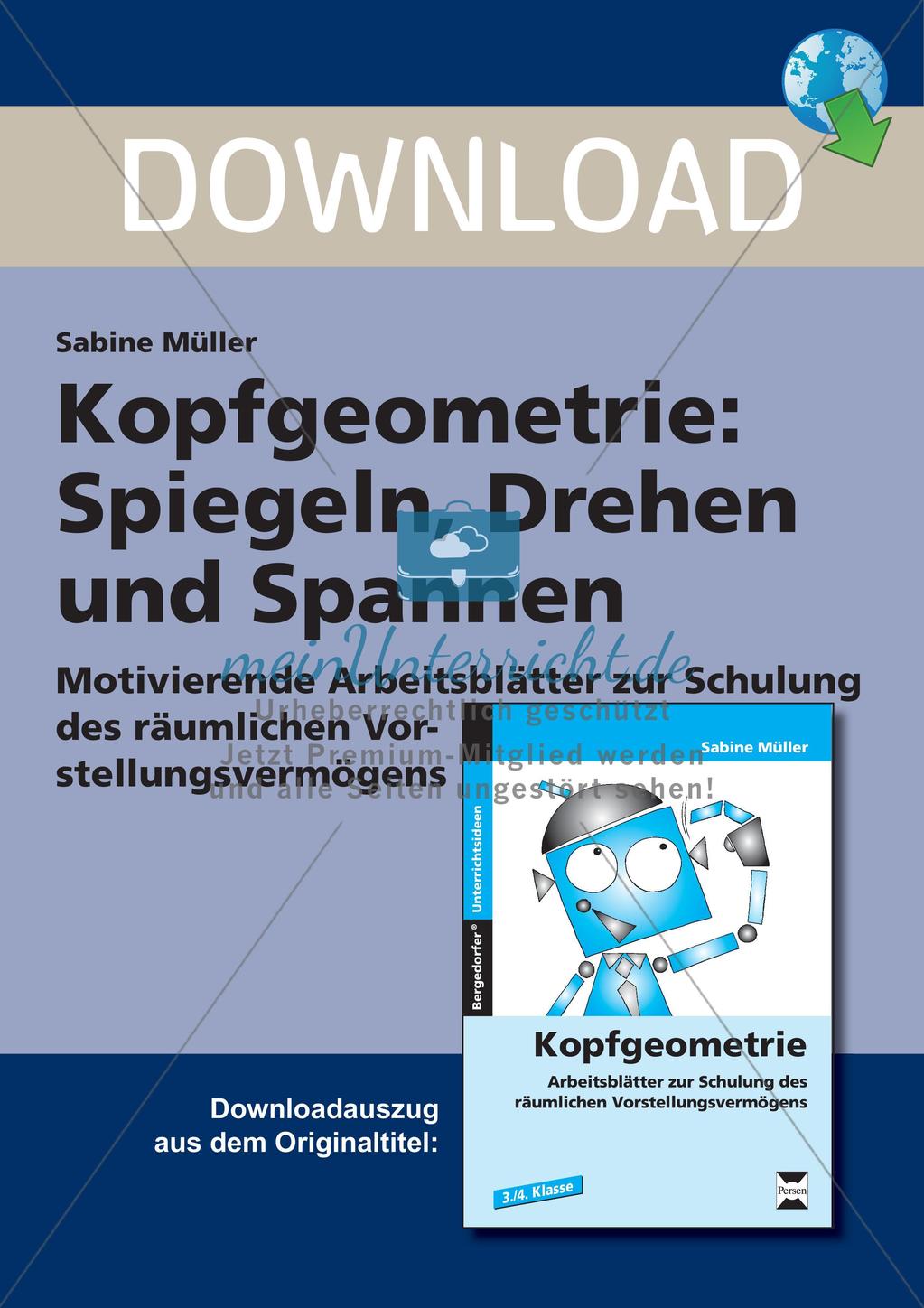 Kopfgeometrie: Spiegeln, Drehen und Spannen Preview 1