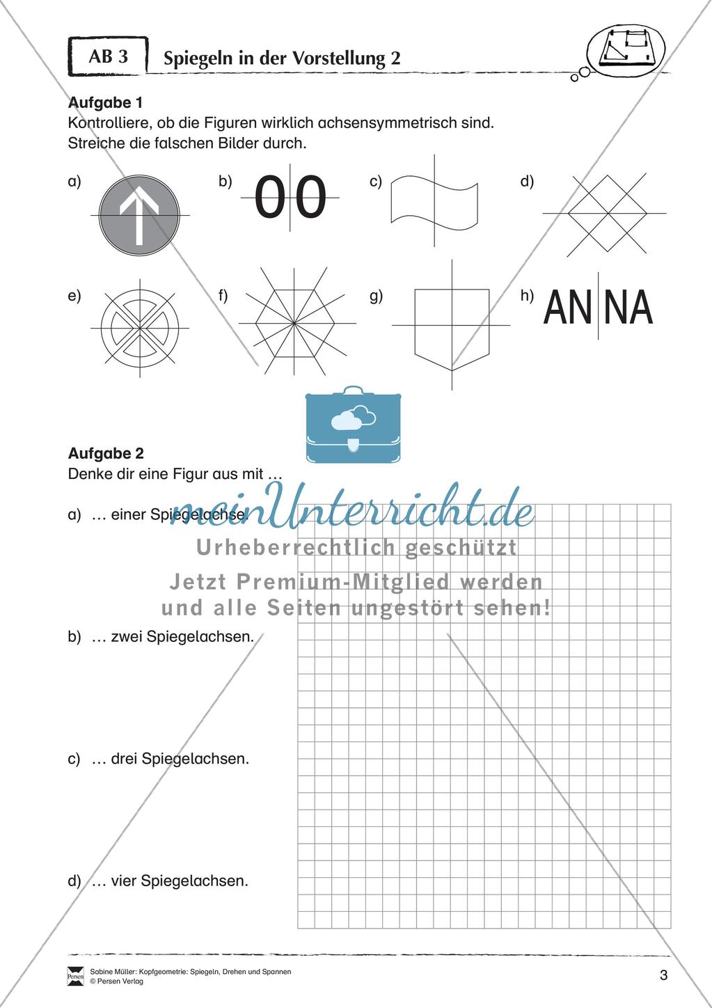Kopfgeometrie: Spiegeln, Drehen und Spannen Preview 5