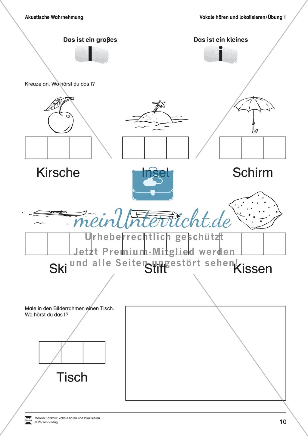 Leseerwerb: Hören und Lokalisieren von Vokalen Preview 11
