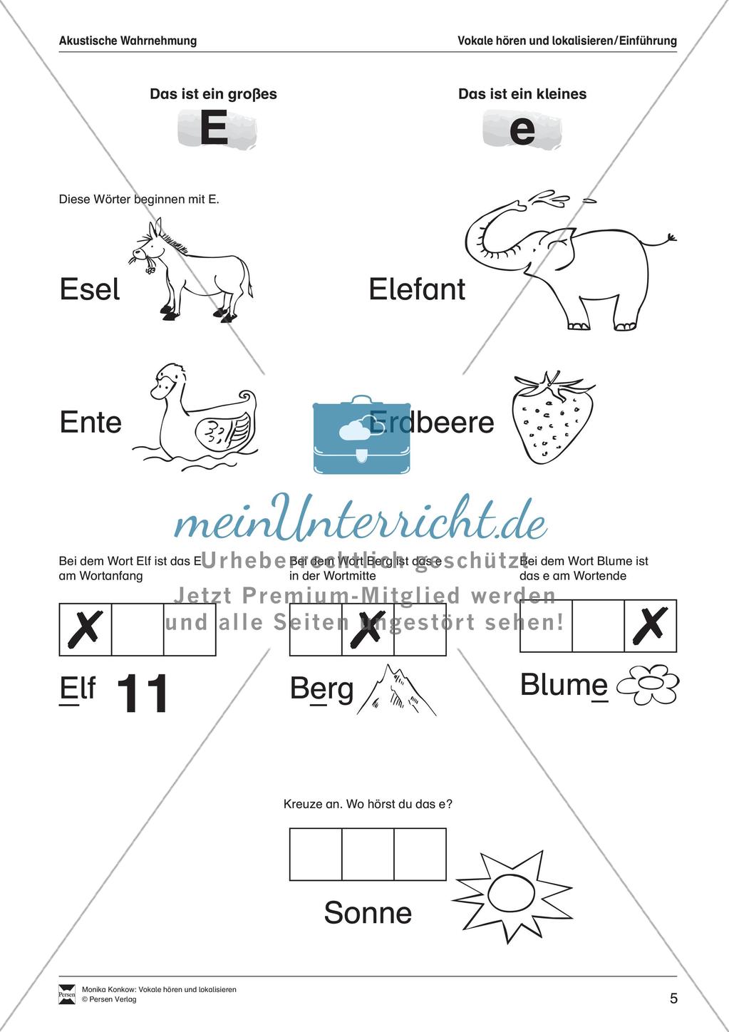 Leseerwerb: Hören und Lokalisieren von Vokalen Preview 6