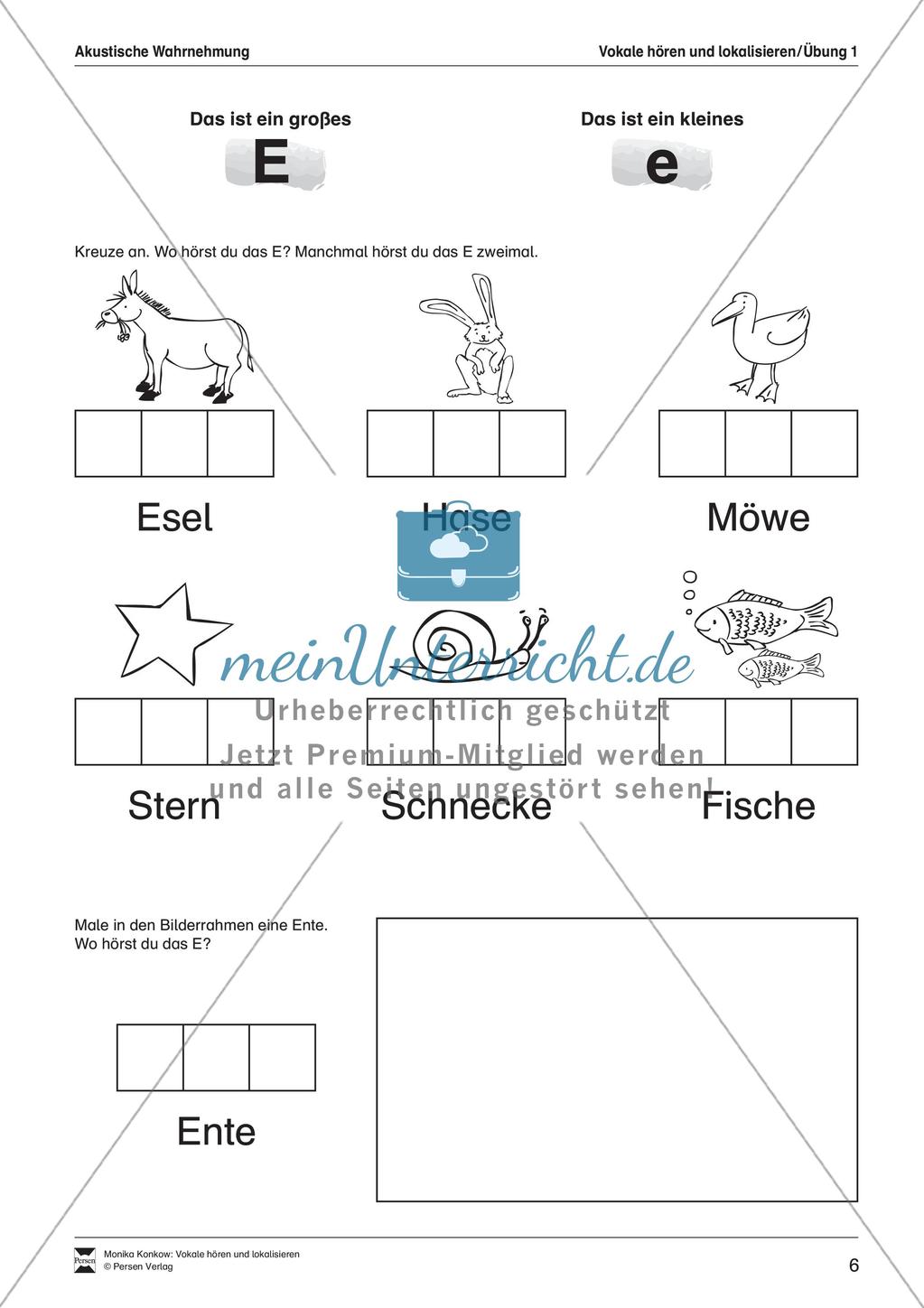 Leseerwerb: Hören und Lokalisieren von Vokalen Preview 7