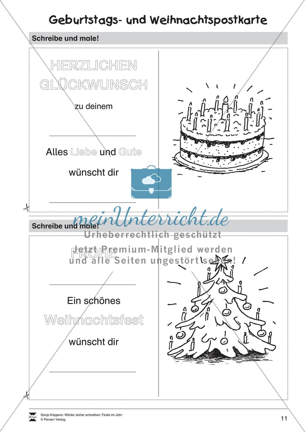Wortschatzarbeit: Feste im Jahr Preview 12