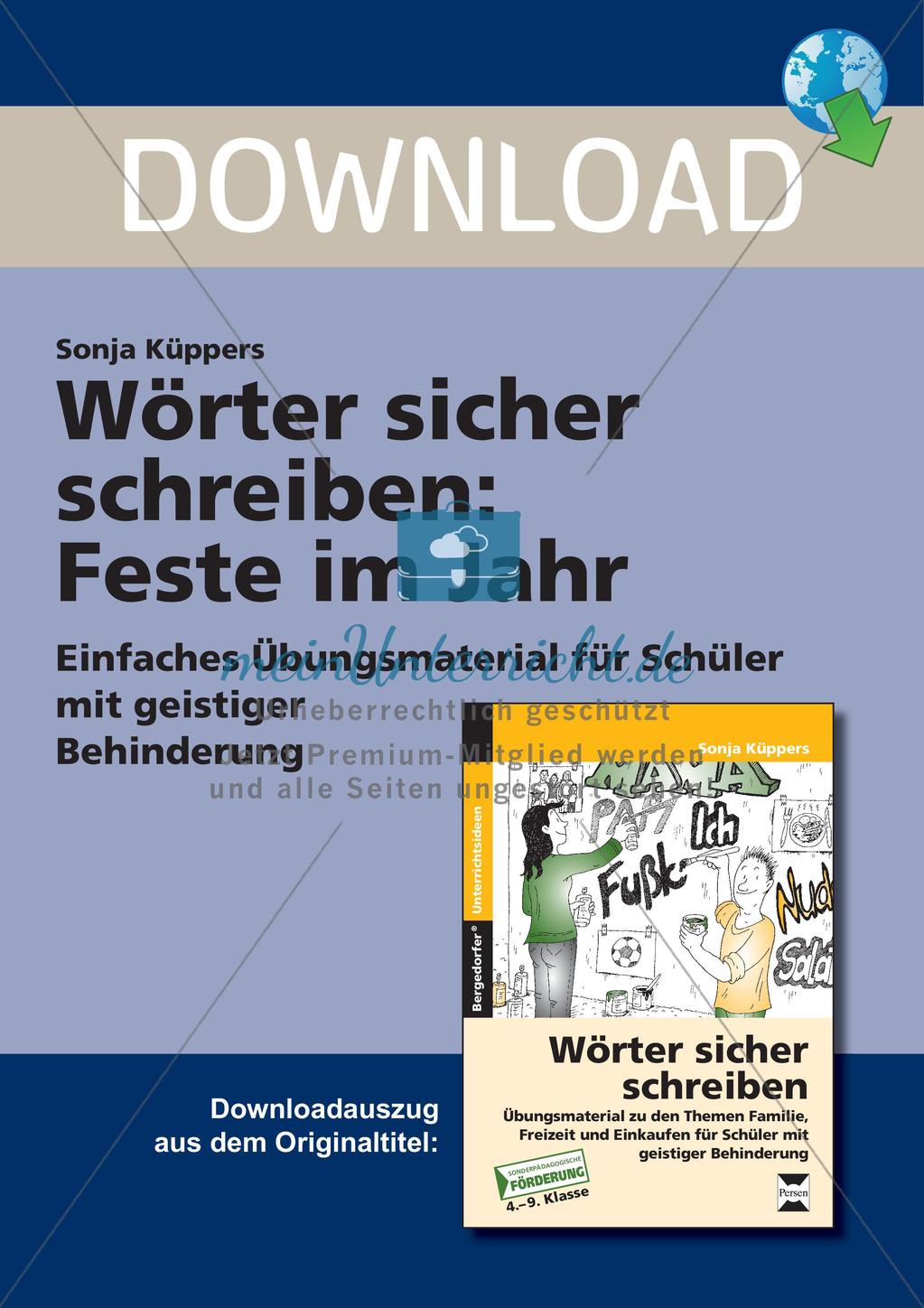 Wortschatzarbeit: Feste im Jahr Preview 1