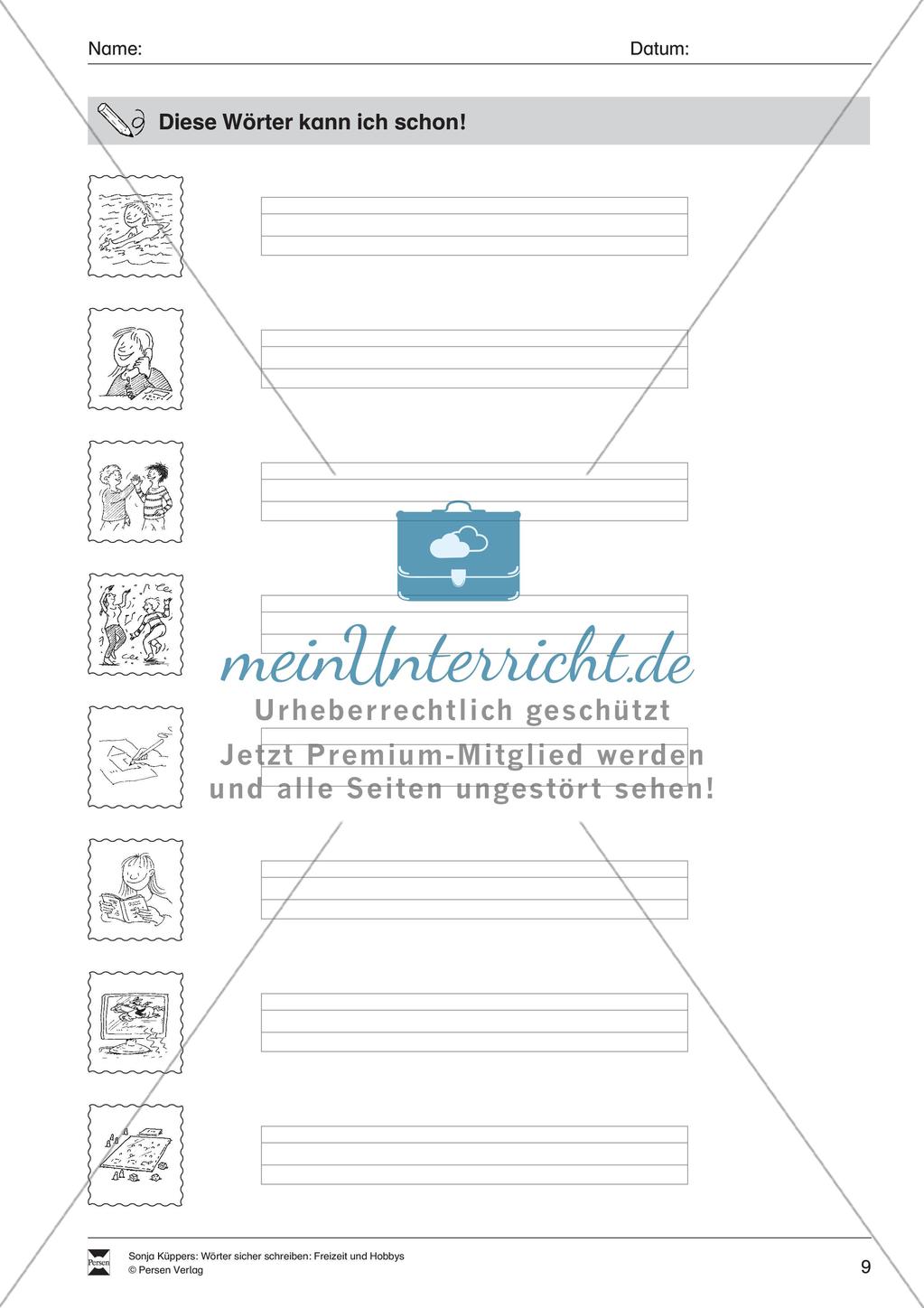 Wortschatzarbeit: Freizeit und Hobbys Preview 10