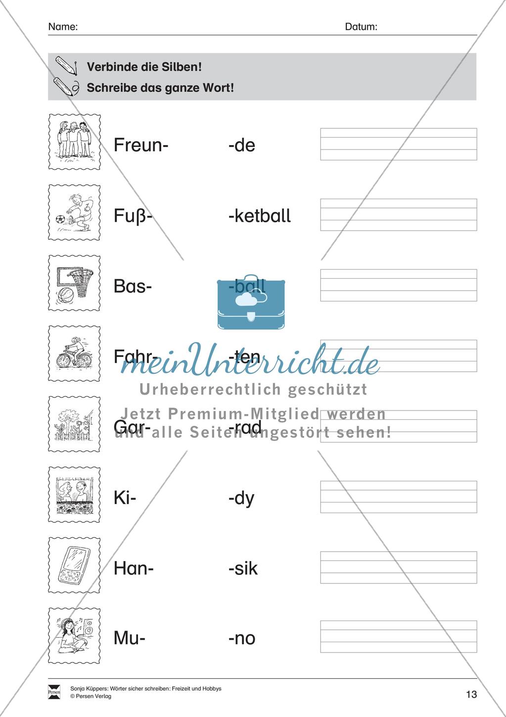 Wortschatzarbeit: Freizeit und Hobbys Preview 14