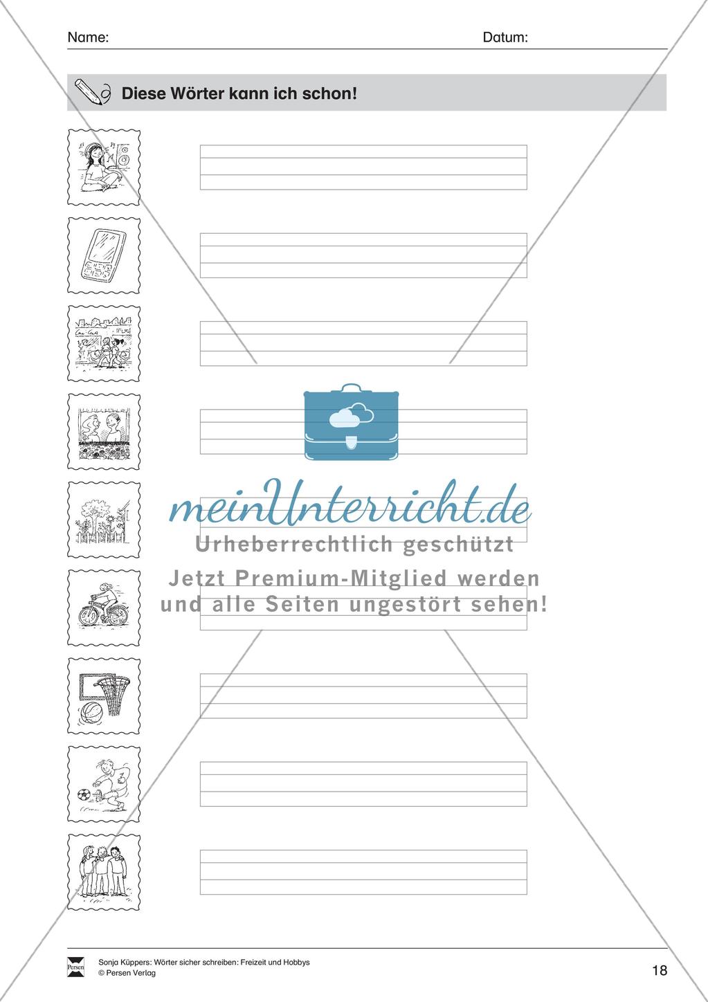 Wortschatzarbeit: Freizeit und Hobbys Preview 19
