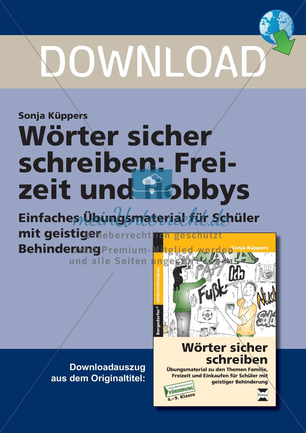 Wortschatzarbeit: Freizeit und Hobbys Preview 1