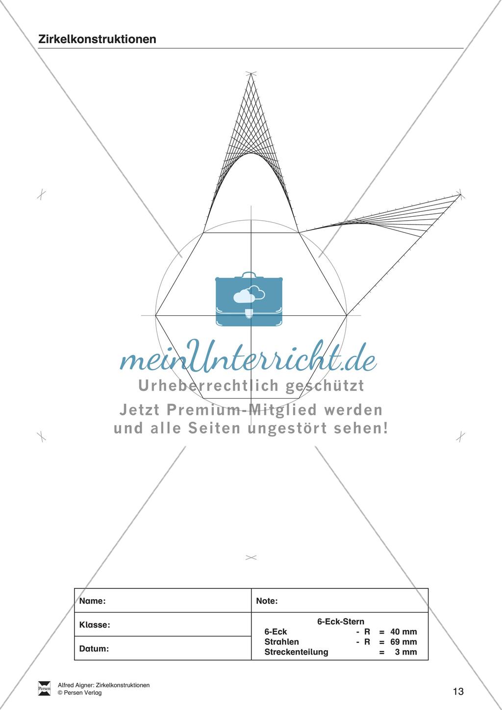 Übungen zum Technischen Zeichnen: Zirkelkonstruktionen Preview 15